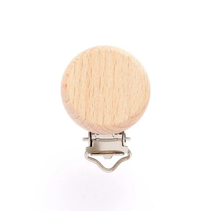 

10 шт., деревянный держатель для детской соски, металлический зажим, буковые зажимы для детской соски, аксессуары-цепочка, деревянная игрушка-прорезыватель, не содержит BPA 30x46mm2