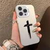 For iPhone 16 Pro Max 15 14 13 12 11 Stylish Three-Color Cross Phone Cover For iPhone XS Max X XR SE 3 2022 Matte Hard Back Case