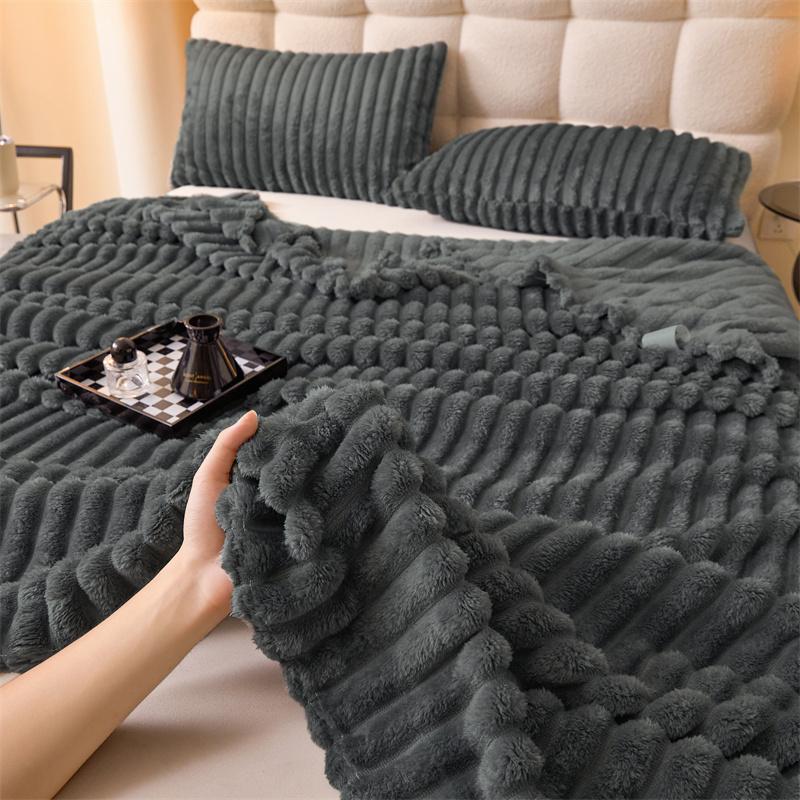 Plush Blanket Super Soft Bedsheet Solid Color Sofa Towel Car/Office/Travel Nap Blankets Multi Functional Blanket Plaids Manta