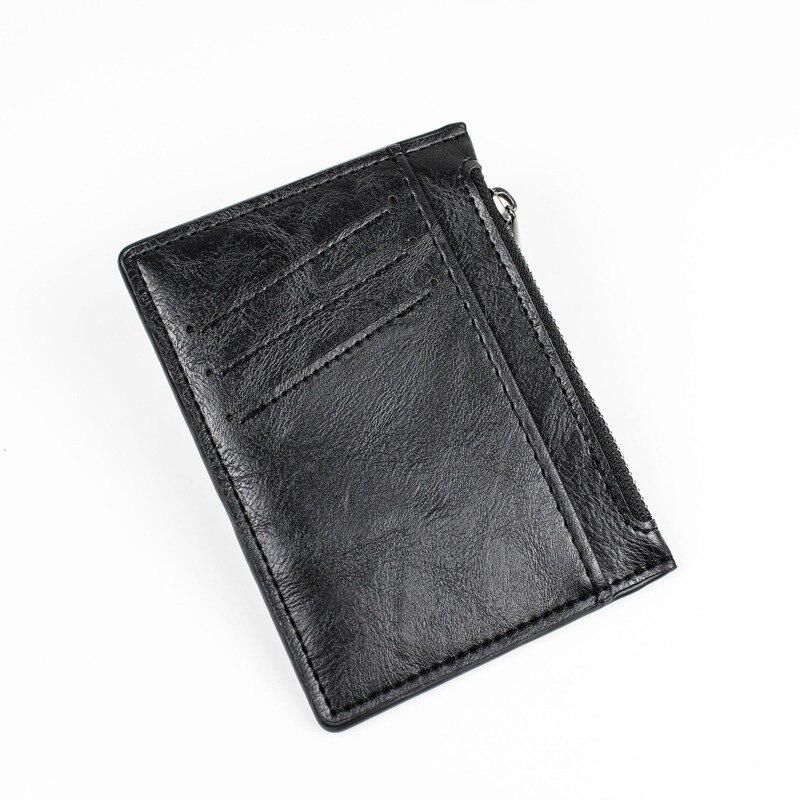 Vintage Pánská kožená peněženka Krátké tenké pánské peněženky Peníze Držáky kreditních karet Pánská peněženka Peněženka Peněženka na zip Peněženka na mince