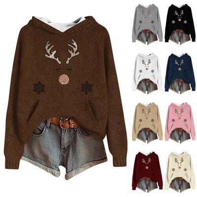 Sudaderas Para Mujer Suéter de Punto Camiseta Linda Jersey de Otoño Sudadera con Capucha