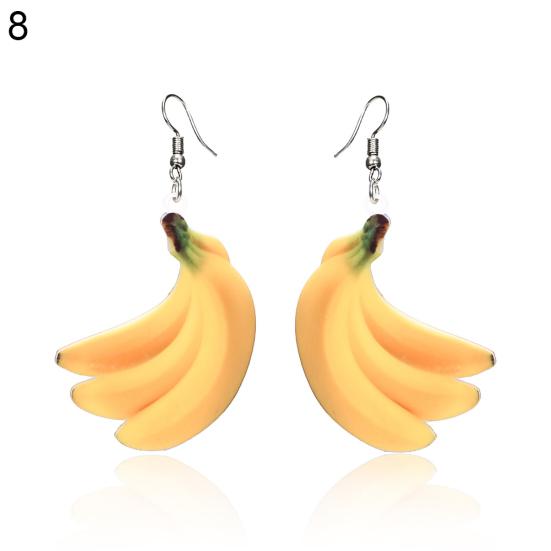 Boucles d'oreilles créatives en forme de fruits frais en noix de coco pour femmes, bijoux de fête de vacances d'été
