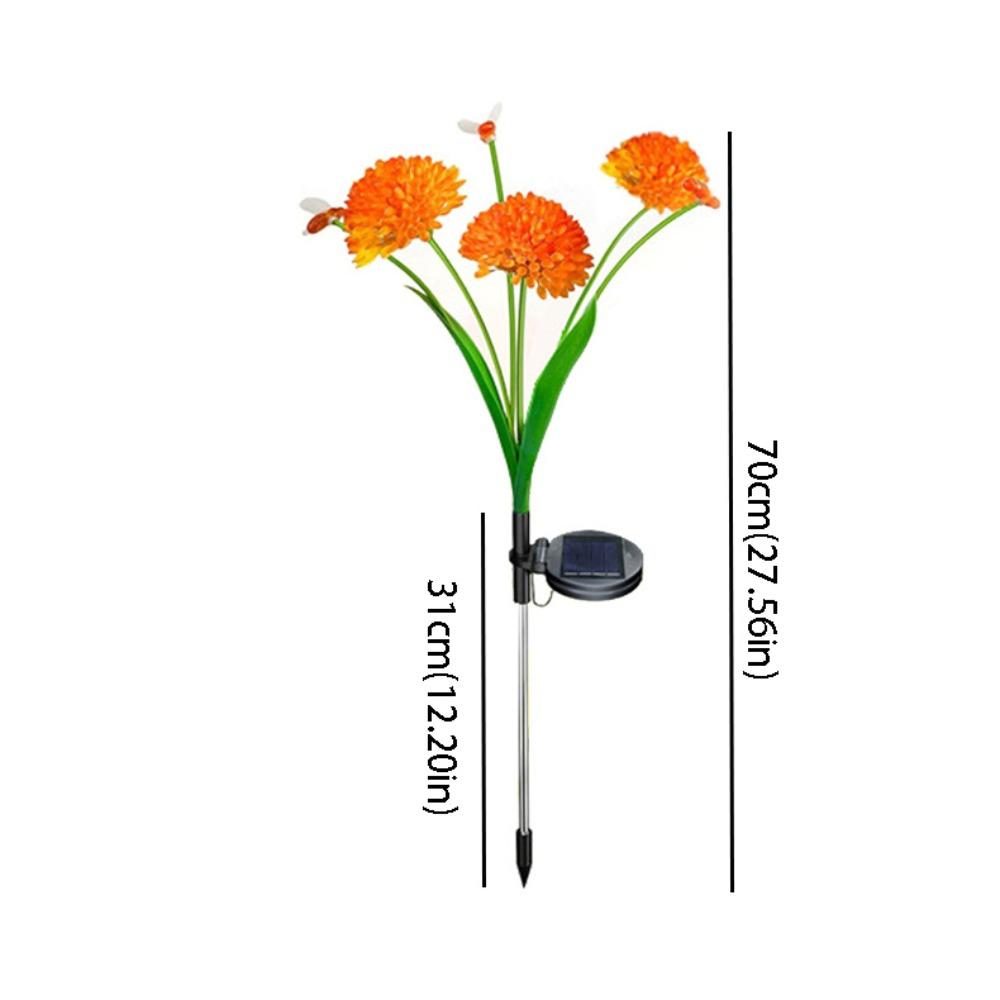 

Bright Orange Solar Bee Light Wobbling Design Solar Swing Bee Lamp Solar Powered Garden Lamp Lawn 70cm/27.56in