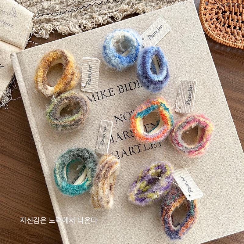 Watercolor Oil Painting Hair Tie & Scrunchie with Towel Ring and Headband for Girls