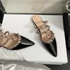 Summe Women Shoes Rivet Slipper Pointed Toe Casual Sandals Girl Street Beautiful Slides