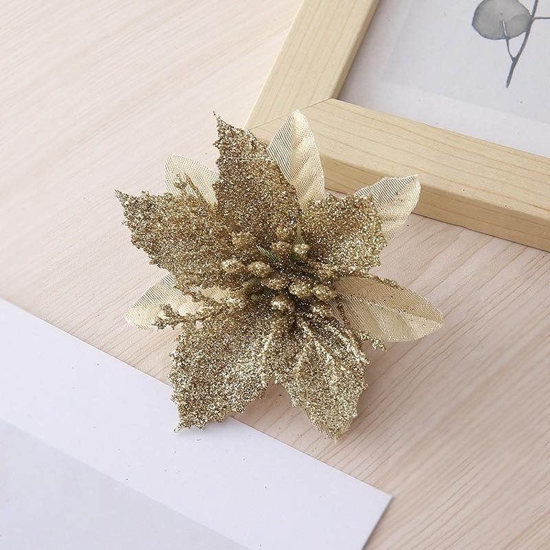 Decorations Christmas Floral With Plastic And Glitter Finish Festive Tree Decor
