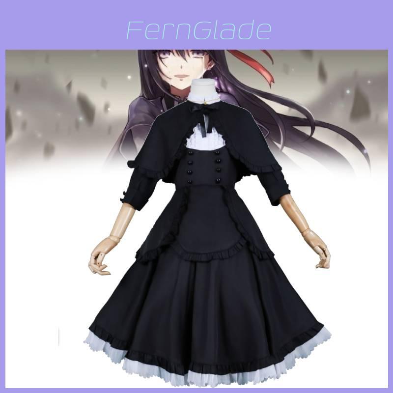 Puella Magi Madoka Magica Akemi Homura Cosplay Dress With Polyester Fabric For Anime Role Play