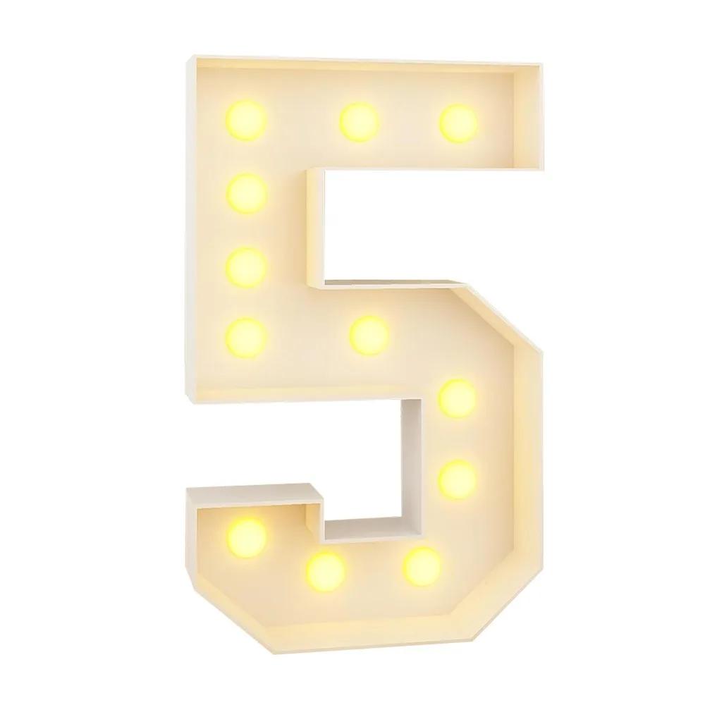 0-9 Numbers LED Light Balloon Light Up Balloons 91cm Balloon Filling Box LED Lighted Giant Numbers Lighted Marquee Numbers