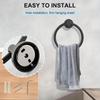 Stainless Steel Bathroom Set: Towel Ring, Towel Bar, and Tissue Holder.