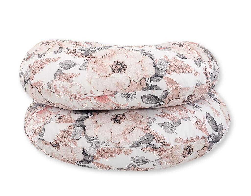 Pregnancy pillow type C removable cover pillow for pregnant women, for feeding - sepia roses