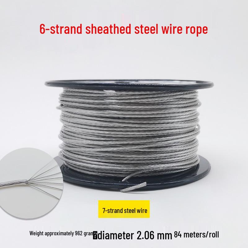 Uncoated Steel Wire Rope 1.2-2.5mm - Safety, Decorative Pull Cord for Hanging, Tags, Clothesline, and Lights
