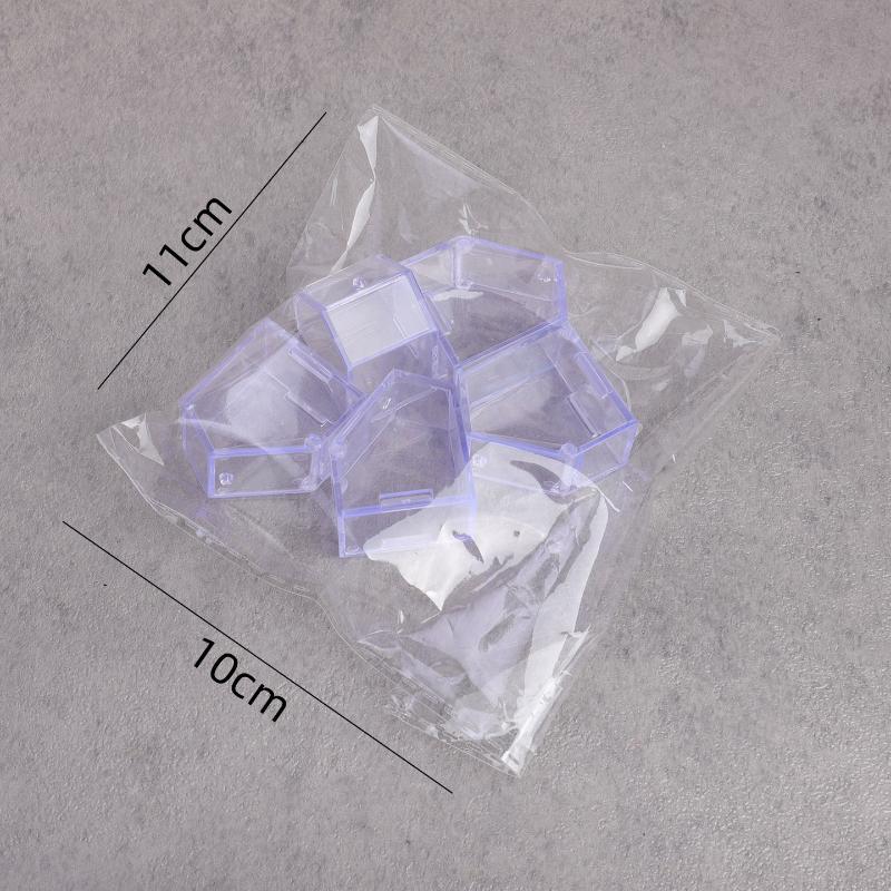 

5Pcs Transparent Dollhouse Mini Storage Display Rack Supermarket Scene Model Toy Dolls House Accessories for Scene Decoration