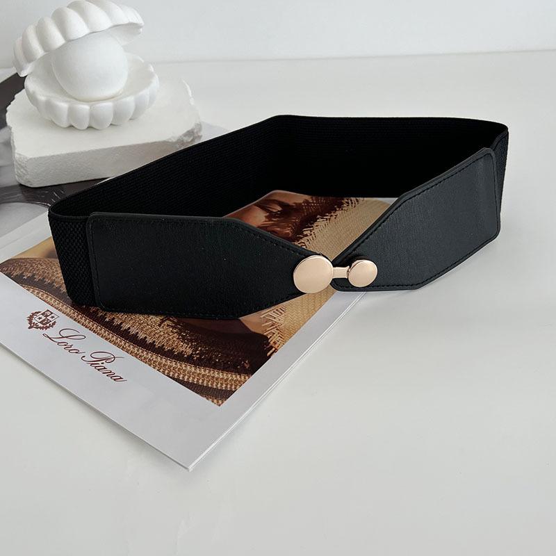 

Womens Contemporary Thick Waist Belt Chic Faux Leather Stylish Accessory Fashion чорний