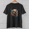 Colorful Hummingbird T Shirt Floral Bird Graphic Tee Nature Lover Gift Unisex