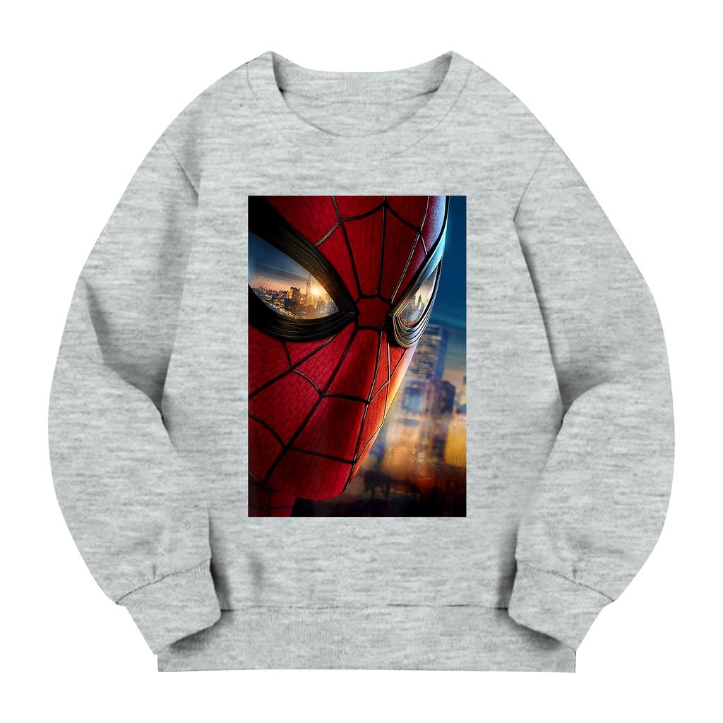 Kids Long Sleeve Neck Sweatshirt, Letter Print Pullover, Loose Fit Top for Boys Girls