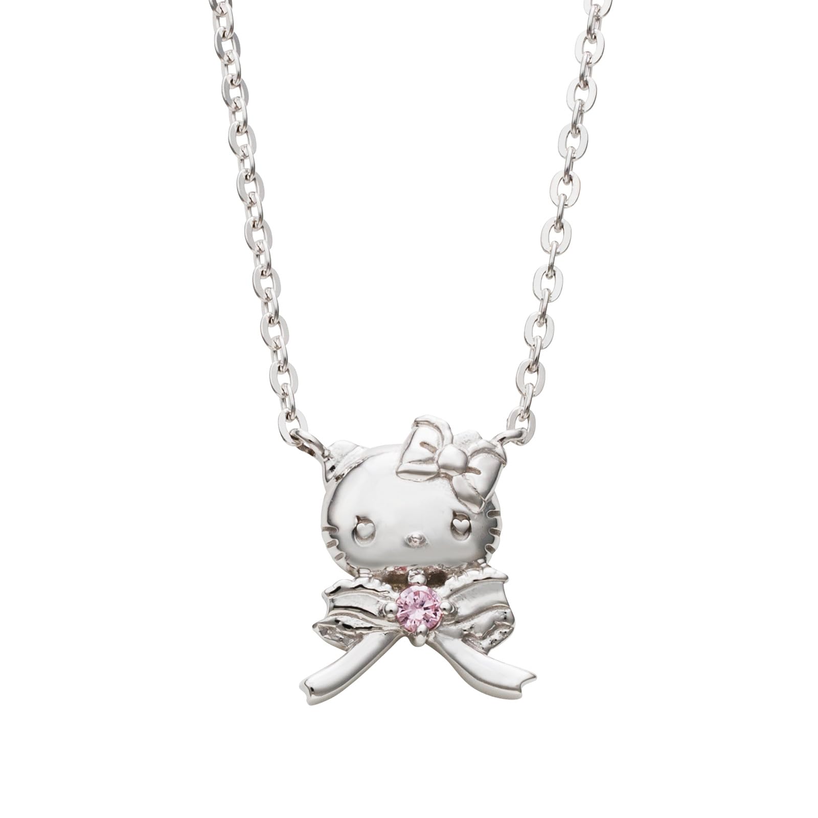 

Ожерелье Hello Kitty 50-я годовщина Sanrio Персонажи Серебряная лента 925 пробы с кубическим цирконием [Белый клевер] DOLLY MIX SAKT50-N003RD
