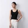 Yangzi Wool Knit U-Neck Women's Sleeveless Slim Fit Vest - Spring/Summer