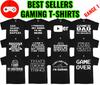 Gaming Mens T-Shirt Mens Womens Tees Tops Funny T Shirt Mens Womens Tees Tops Joke T-Shirt Mens Womens Tees Top Birthday Gift Video Game Party