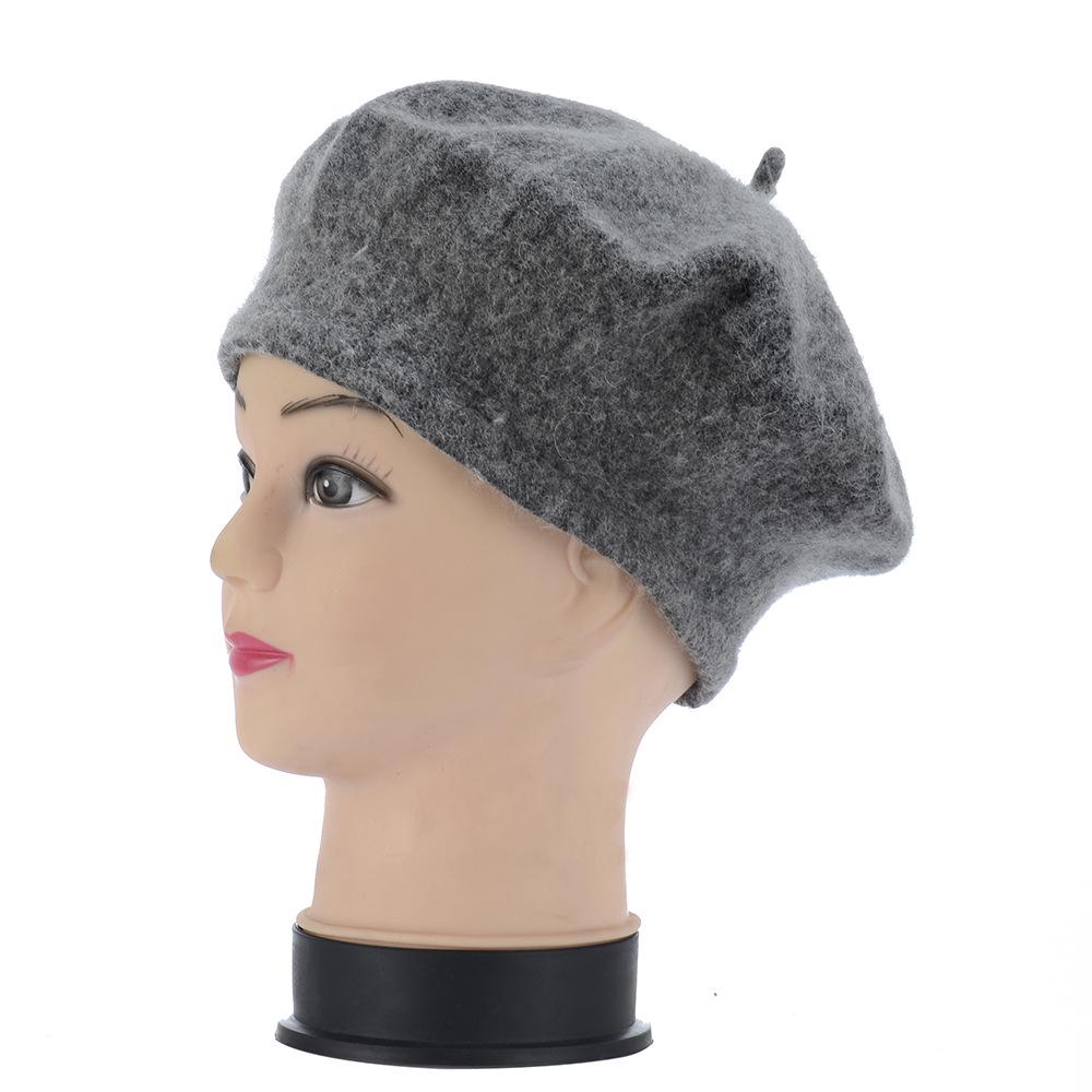 Korean Style Autumn & Winter Imitation Wool Beret Hat for Women