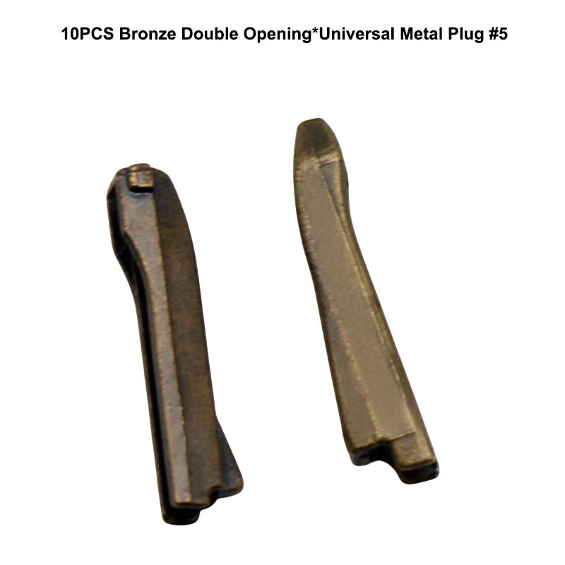 10Pcs Set Premium Metal Zipper Heads Gold Silver Bronze Black - Durable Smooth For Diy Clothing Luggage Repair