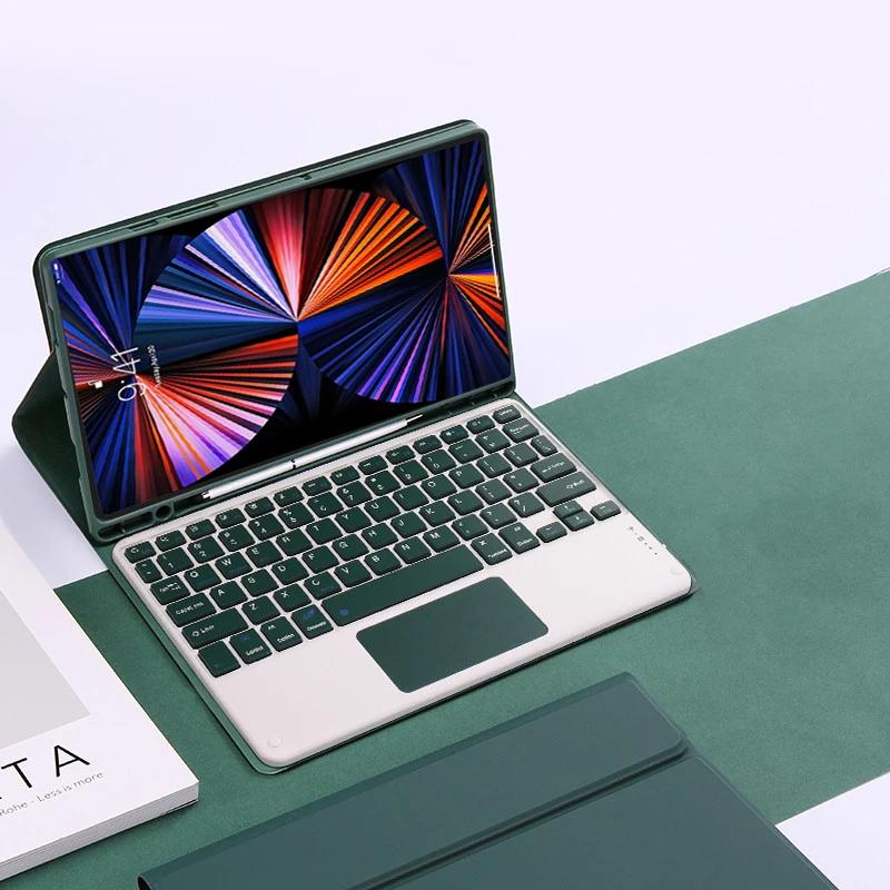 

Клавіатура з тачпадом Funda для Samsung Galaxy Tab A9+ A9 Plus Tab S9 FE Tab S9 S8 S8 S7 Tab S6 Lite Tab A7 Tab A8 Чохол для планшета S7 S8 S9 11 inch зелений