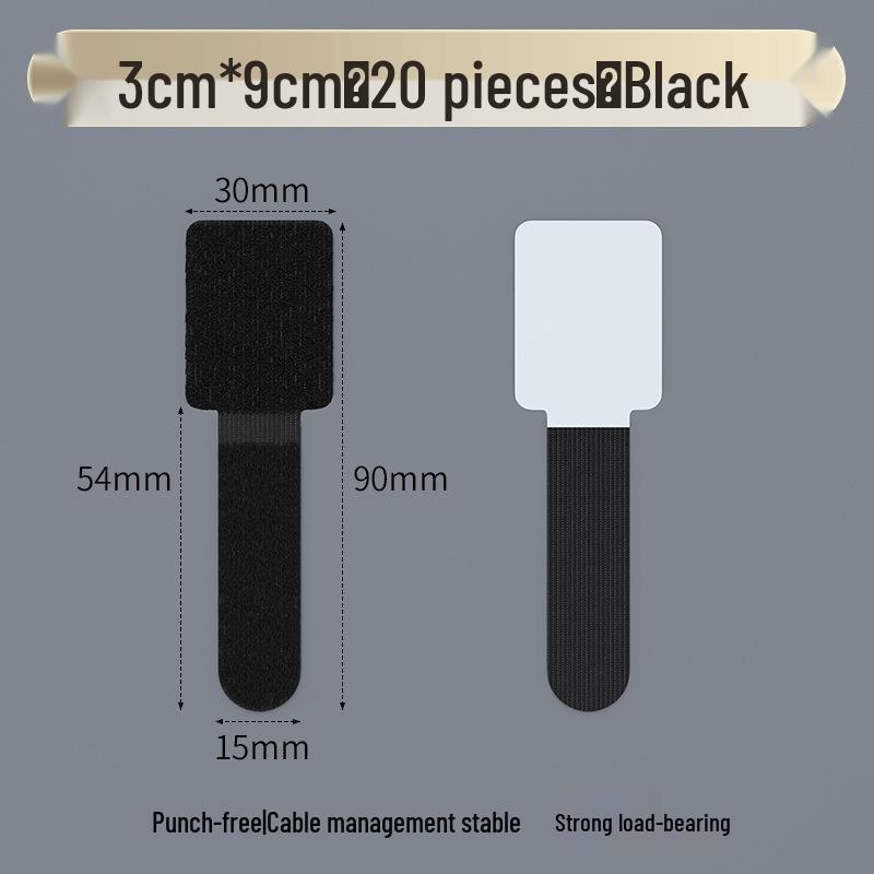 

Self-Adhesive Cable Organizer: No-Punch Magic Tape for Desk Power Cord Routing