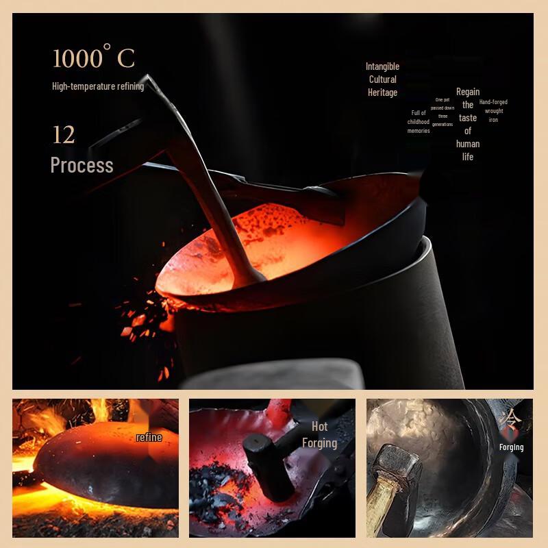 Royalstar Zhangqiu 28cm Hand-Forged Iron Wok