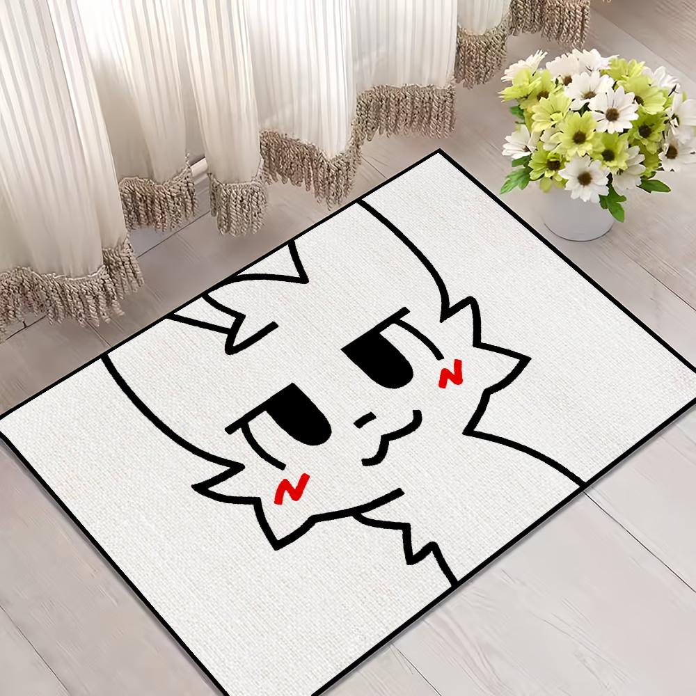 

каваи Коврик для двери с кошкой Милый Для спальни Глупое украшение Boykisser Кухня Ванная Ковер Дом Супервпитывающий коврик Нога Нескользящий SJR40x60CM