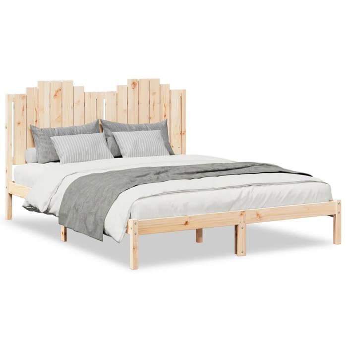 VidaXL Extra Long Bed Frames Without Mattress 140x220 Cm Solid Wood, Bedroom Furniture, Bed Base, Wooden Bed, Bed, 3309229