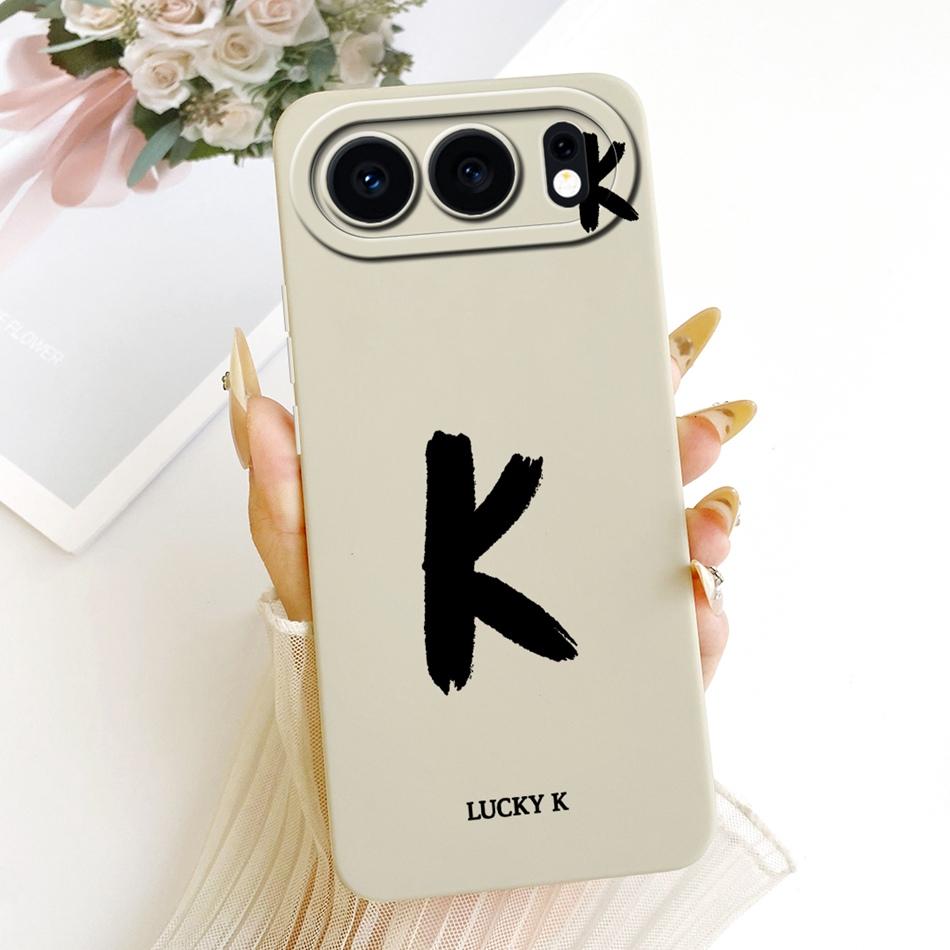 For Honor 500 5G Lucky Initial Letter Phone Case For Honor 500 MEY-AN00 Soft Silicone Shockproof Cases Bumpers