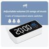 Rechargeable Battery Alarm Clock Voice Control LED Table Clock New Digital Alarm Clock  Bedroom Use