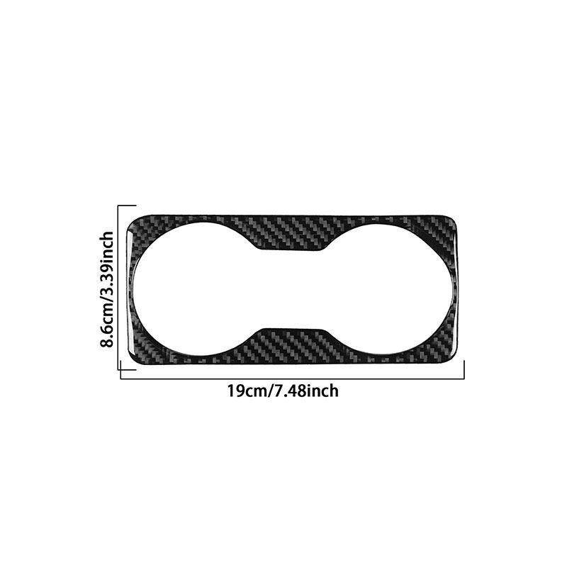 Car Inner Accessories Soft Carbon Fiber Drinks Cup Holder Frame Cover Trim For Seat Leon 2013 2014 2015 2016 2017 2018