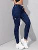 Elastic Waist Stretch Denim Skinny Jeans - Women’s European & American Style