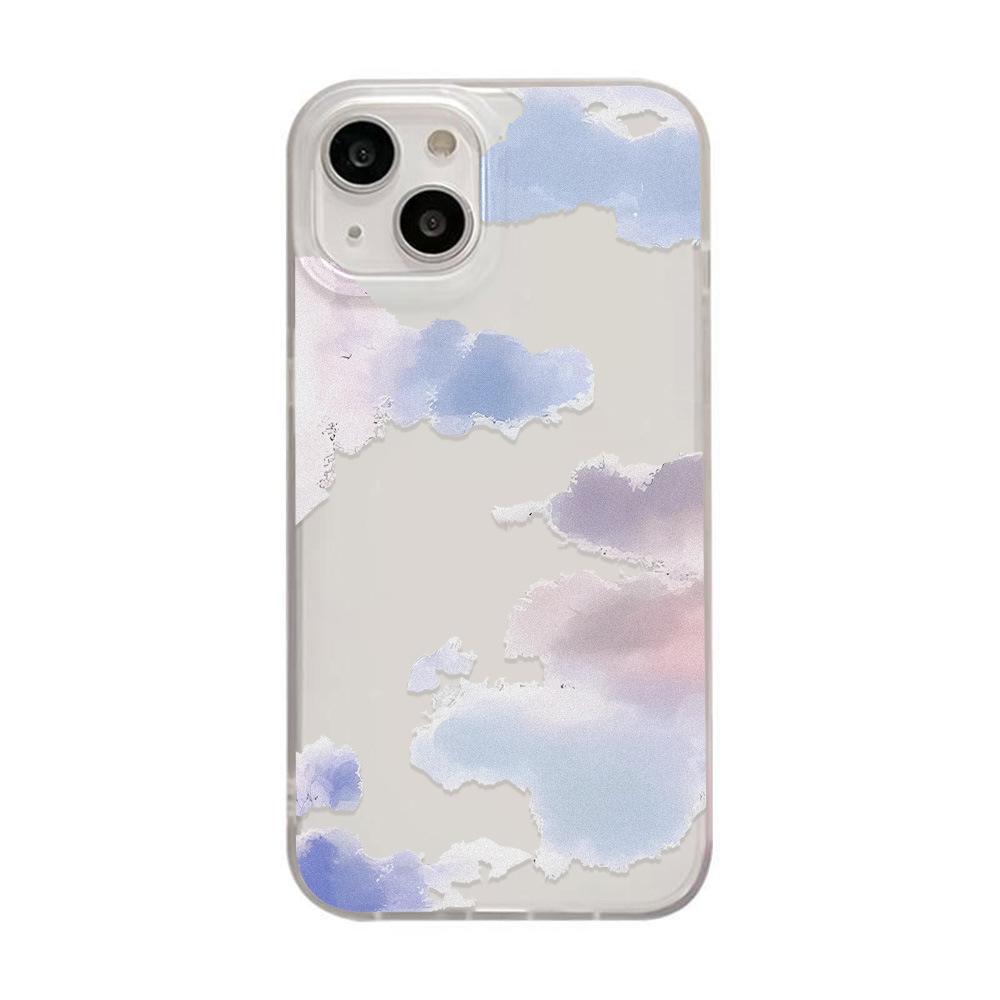 ins wind blue cloud for iPhone17ProMax mobile phone case 16 Apple 15/14 matte 17 large hole 13