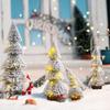 Stable Flocked Cedar Tree Handmade Mini Christmas Tree Mini Snow Pine Tree Party