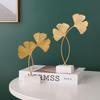 Modern Luxury Living Room TV & Wine Cabinet with Ginkgo Leaf Decor