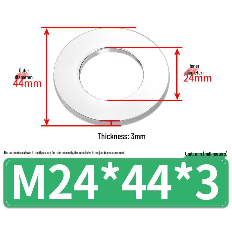 Jin Juntai Thick & Thin Stainless Steel Flat Washer, Round M10-M36