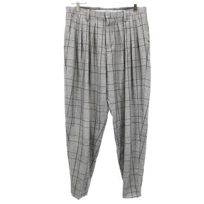 SHAREEF Spodnie typu slacks w kratę 1 Szary Męskie Używane