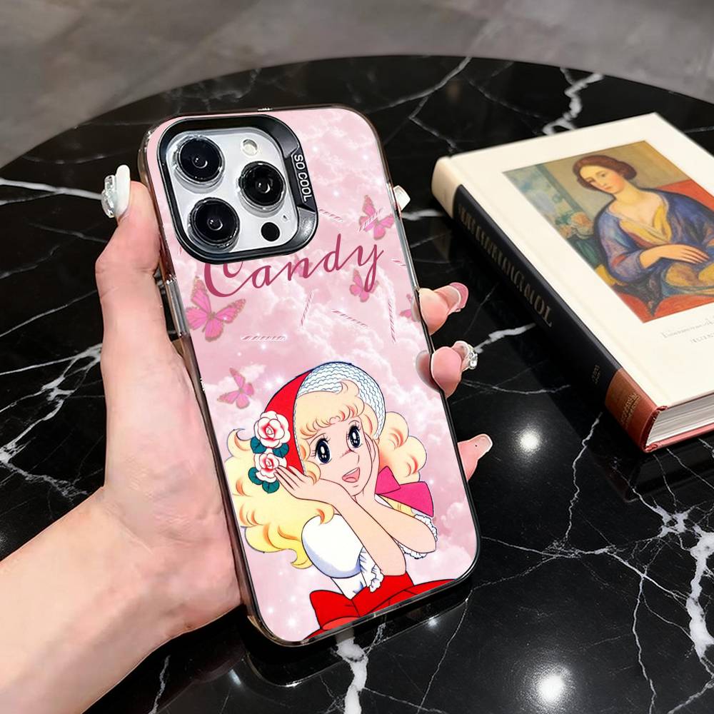 M-Manga C-candys Candy-cc  Phone Case For iPhone 17,16,15,14,13,12,11 Plus,Pro Max,XS,Colored Silver Plated Inside Cover