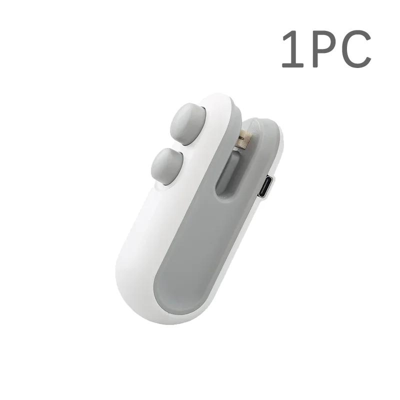 

Мини-запайщик Портативный мини-запайщик 2 в 1 Термосвариватель для закусок Для дома перезаряжаемый запайщик Вакуумный запайщик Пакет для закусок белый