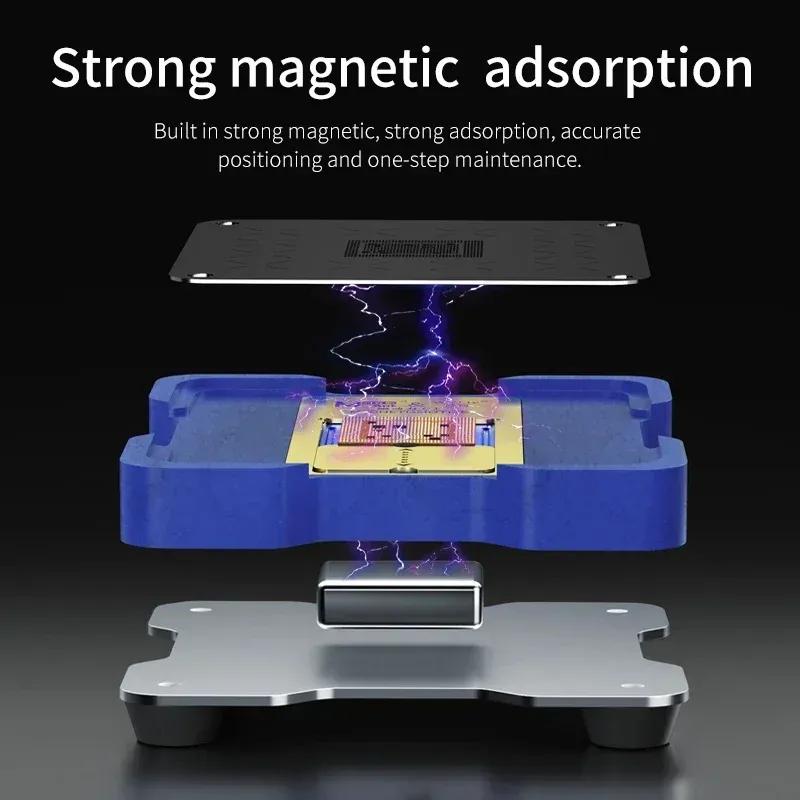 MAant C1 Magnet Tin Planting Platform For iPhone A8-A19 QUALCOMM HS EMMC Motherboard CPU BGA Welding Reballing Stencil Tools Set