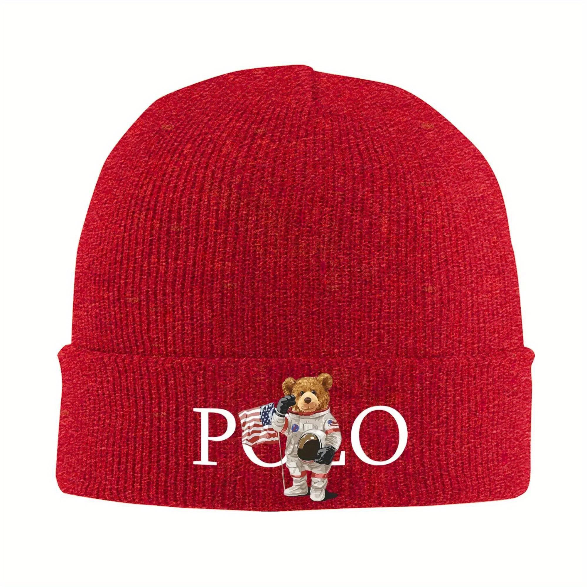 P-Polos Вязаная шапка-бини Осенне-зимняя шапка Теплая акриловая Уличная кепка Мужская Женская Подарок