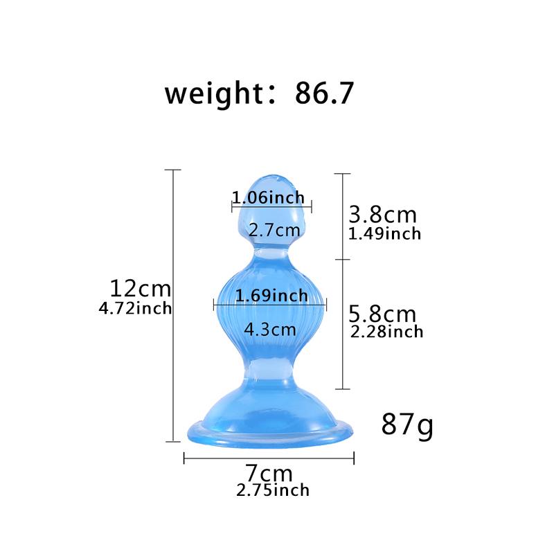 Female Size S/M/L Pull Beads Butthole And Vaginal Use Multicolor Healthy Soft Gel Suction Cup For Women Big Dick Sex Toys