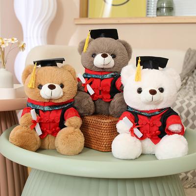High Quality Creative Cute Dr. Bear Plush Toy Stuffed Soft Kawaii Teddy Animal Dolls Graduation Gift For Kids Girls Friends