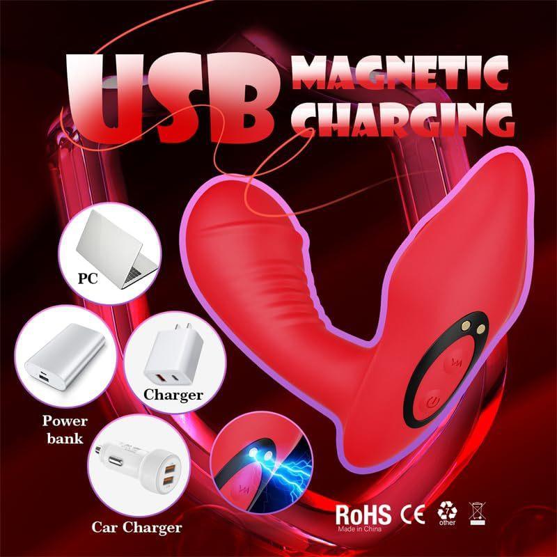 Wearable Vibrator with APP Remote Control and G Spot Dual Mode Adjustable Butterfly Panty Clitoral Stimulator for Couples Rechargeable Adult T