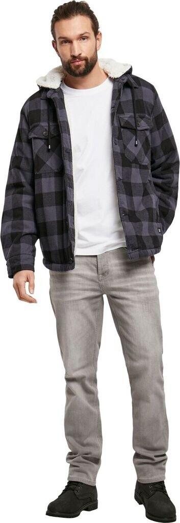 Winter Jacket Brandit Lumberjacket Hooded Black/grey