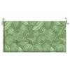 Garden Bench Cushion with Leaf Pattern 120 X 50 X 4 Cm Oxford Fabric