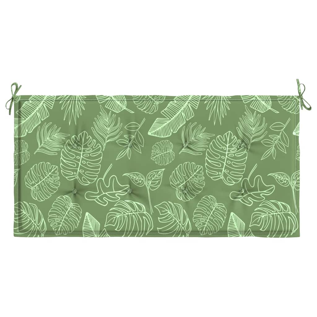 Garden Bench Cushion with Leaf Pattern 120 X 50 X 4 Cm Oxford Fabric