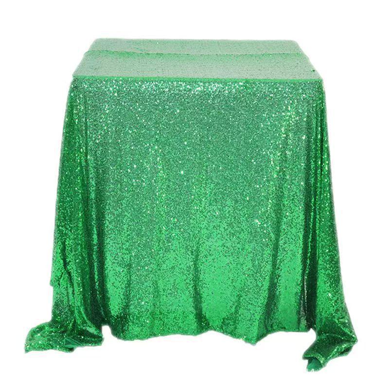 Nordic Style Round Solid Color Sequin Tablecloth for Weddings and Hotel Banquets