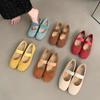 Flat-bottomed retro small red single shoes fairy shoes 2025 new summer ballet shoes with skirt Mary Jane shoes